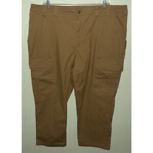 Duluth Flex Fire Hose Men's Canvas Cargo Pants 48 x 32 Brown Stretch